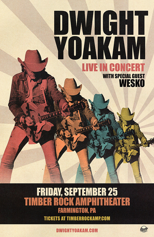 Dwight Yoakam concert at Timber Rock Amphitheater in Farmington, Pennsylvania
