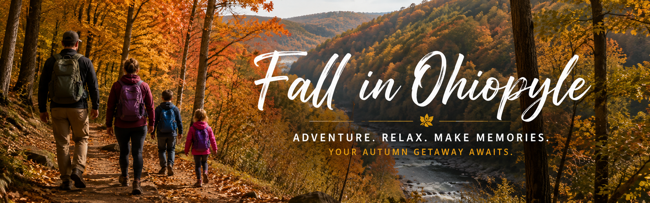 Fall foliage in Ohiopyle, Pennsylvania and the Laurel Highlands