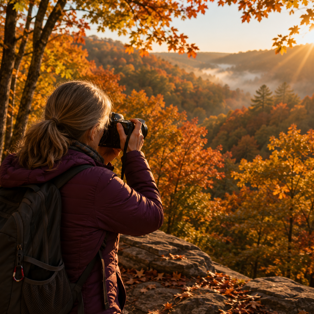 Fall photography and autumn scenery in Ohiopyle, Pennsylvania