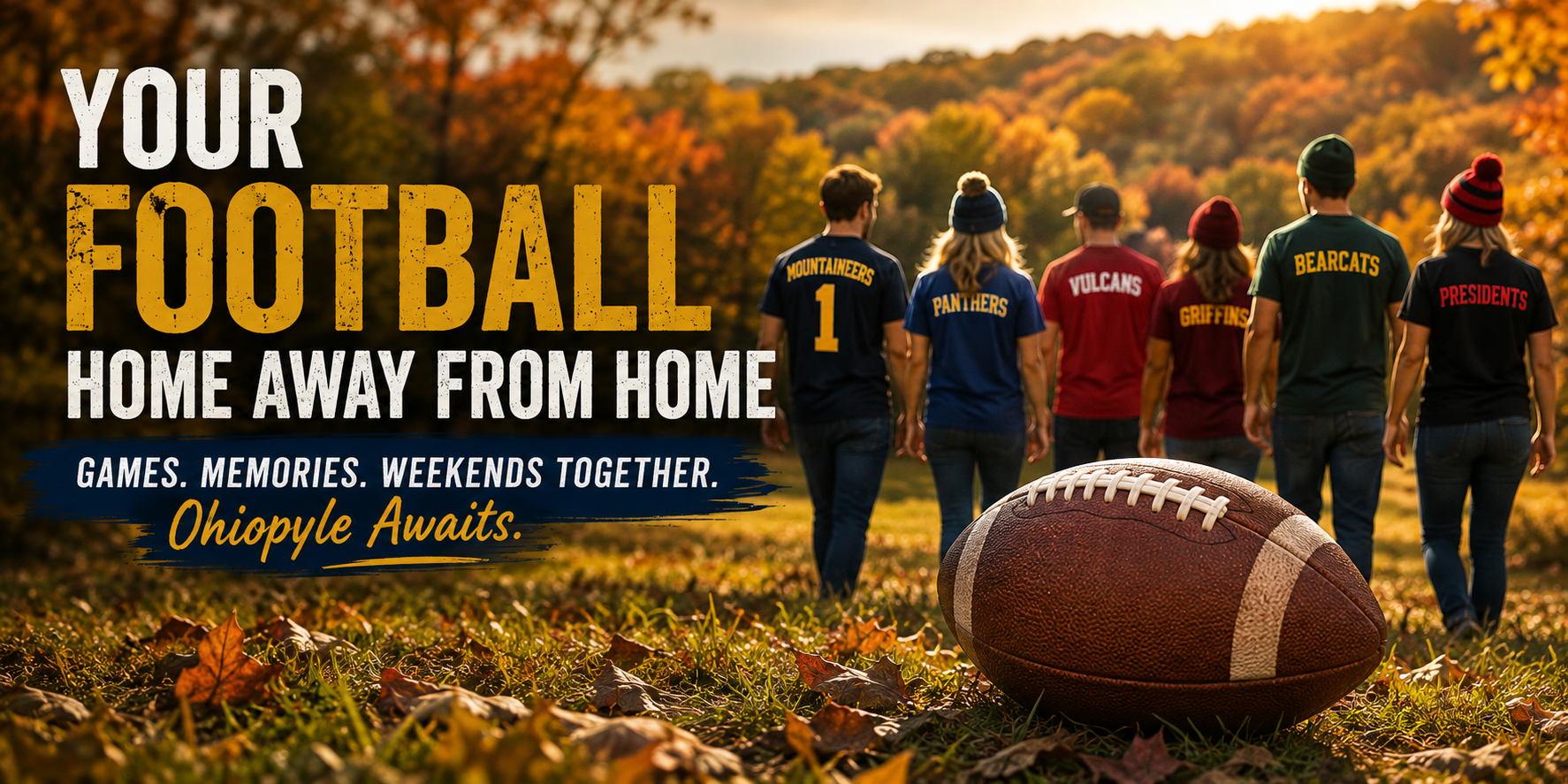 College football weekend getaway in Ohiopyle Pennsylvania